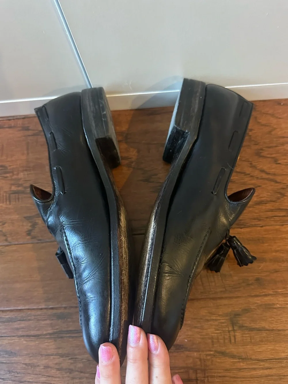 Allen Edmonds Vintage Saratoga Black Tassel Leather Loafers - Dress Shoes - 10.5